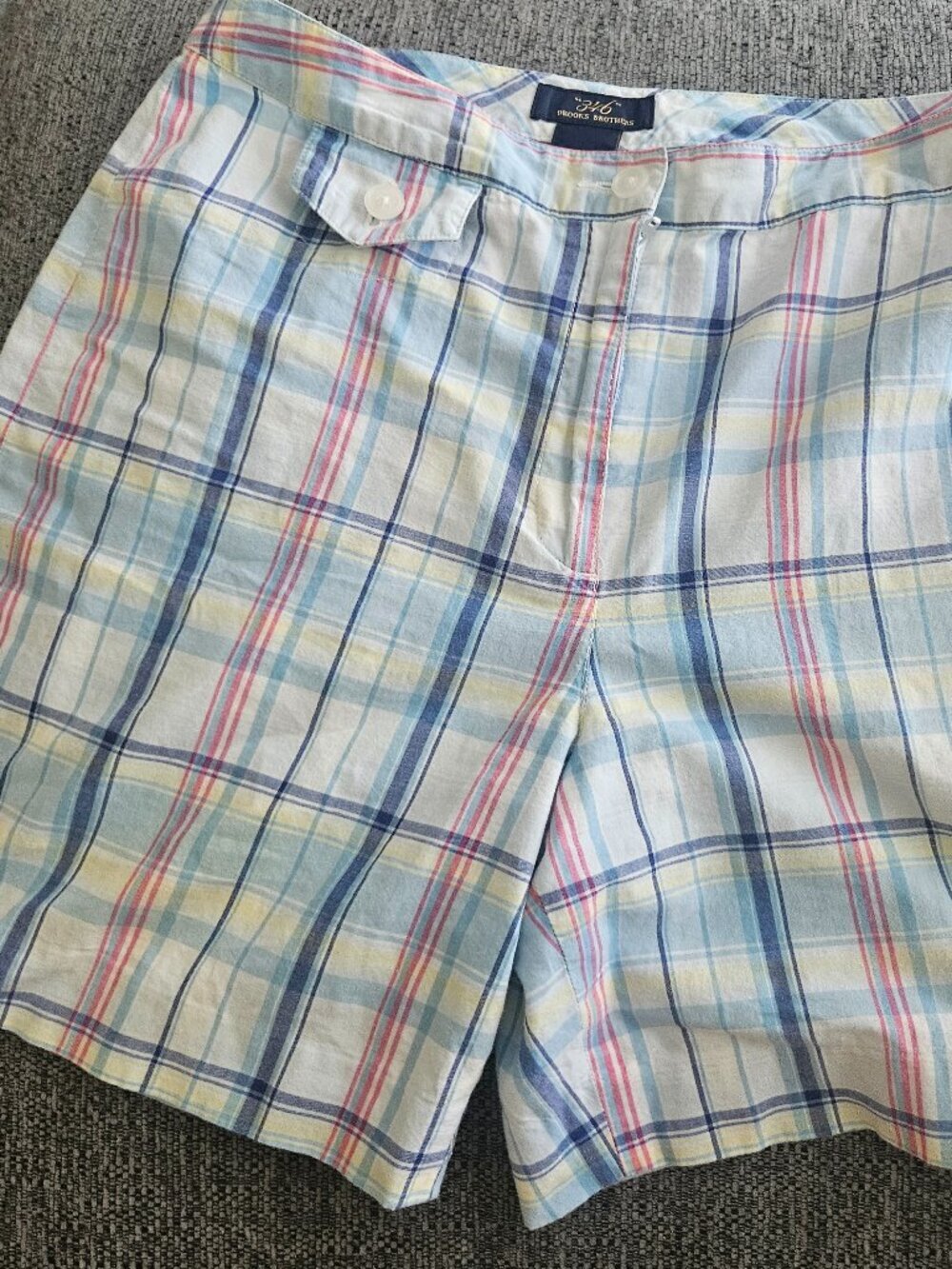 Brooks brothers "346" 100% cotton golf Pickleball plaid preppy Breathable shorts